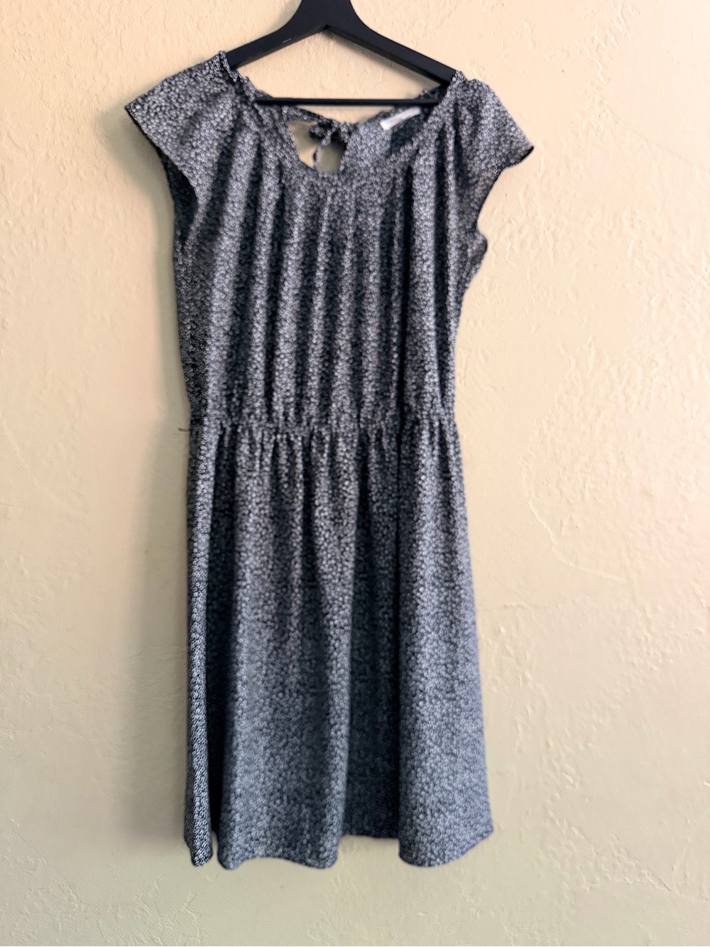 LC Lauren Conrad Black and White Printed Midi Dress